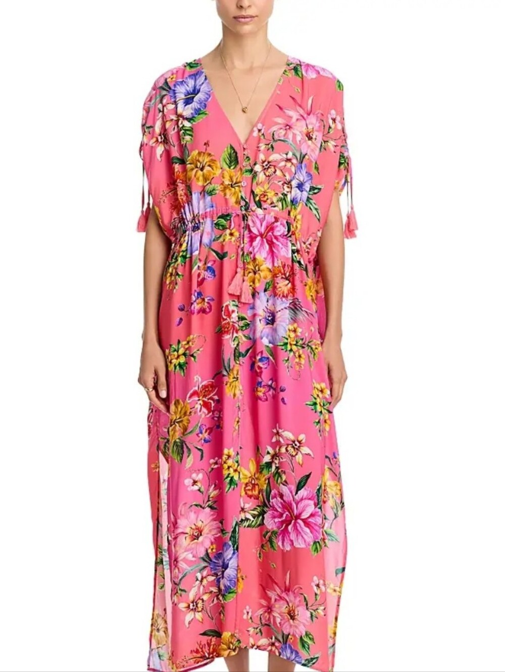 Johhny Was Swim Coverup Caftan Sz L/xl New